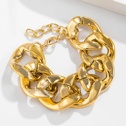 Thick Link Chain Bracelet CCB Material Cool Twist