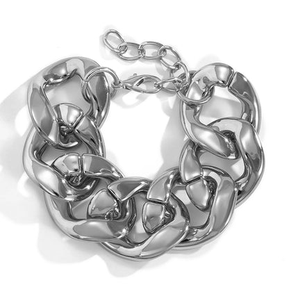 Thick Link Chain Bracelet CCB Material Cool Twist