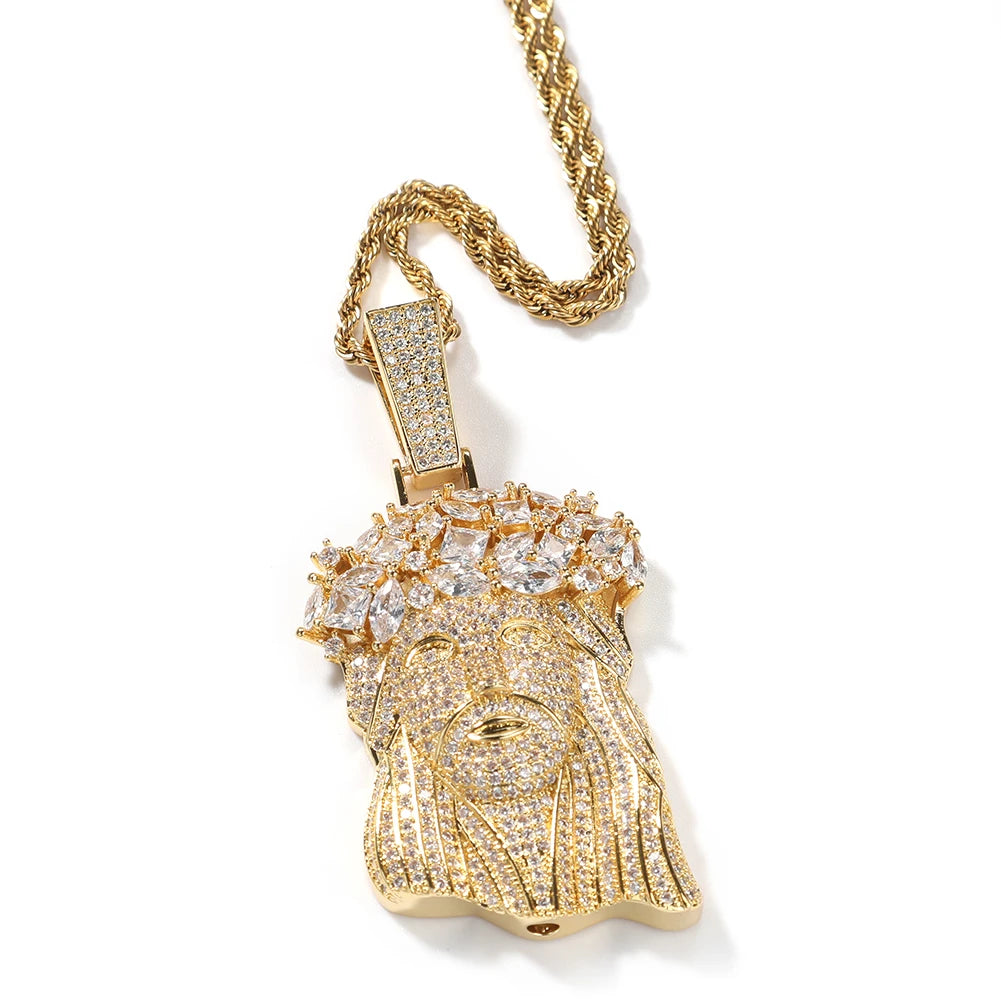 Jesus Pendant Iced Out Cubic Zircon Pendant Charms