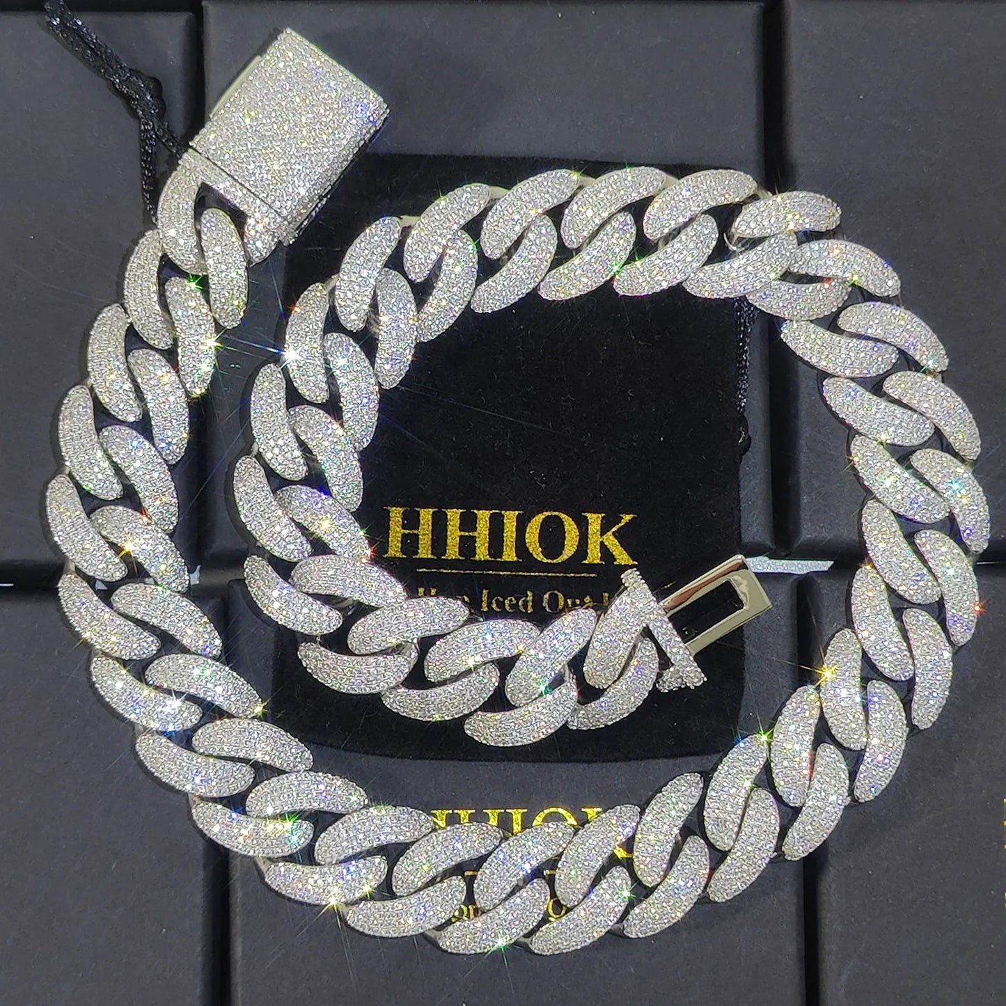 20mm 4 Rows Hip Hop Iced Out Cuban Link Necklace Miami Bling Chain CZ Luxury Choker Chain Jewelry Gift for Men