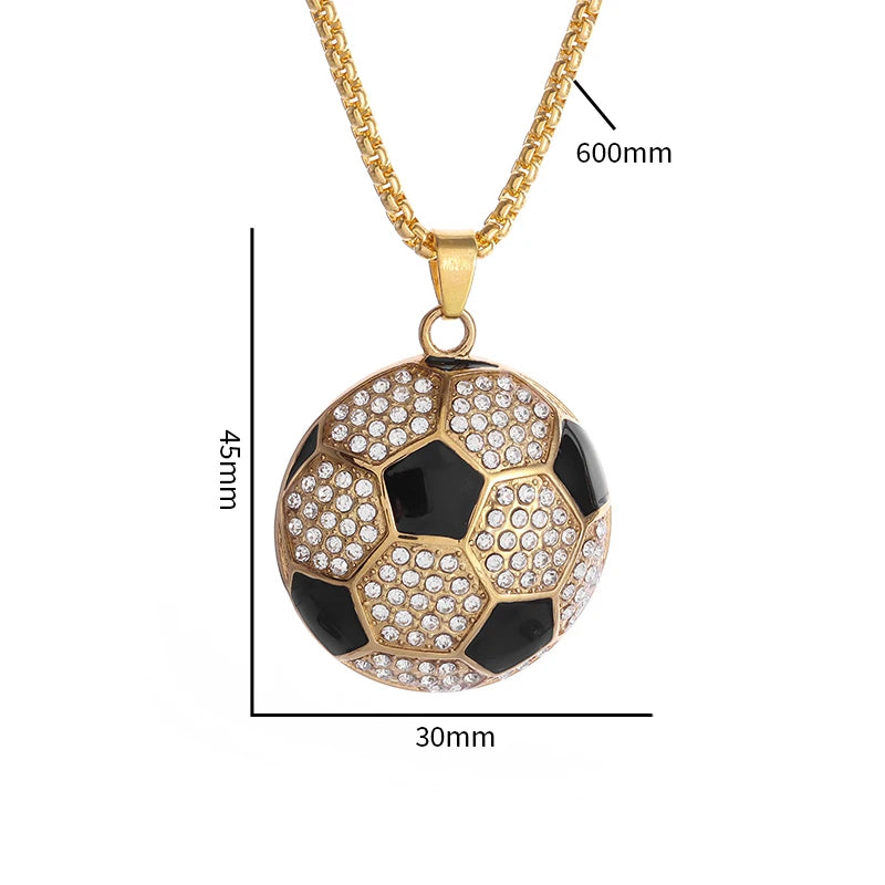 Sports Football Pendant Necklace