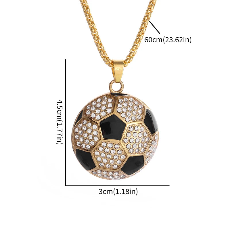 Sports Football Pendant Necklace