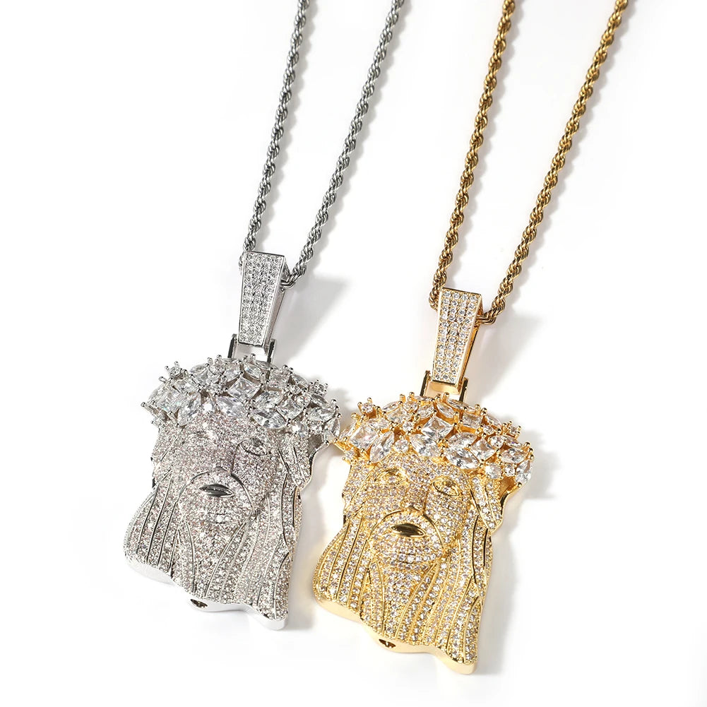 Jesus Pendant Iced Out Cubic Zircon Pendant Charms