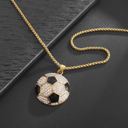 Sports Football Pendant Necklace