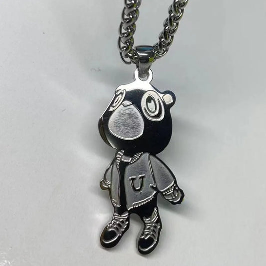 Bear Pendant Necklace Hoodie