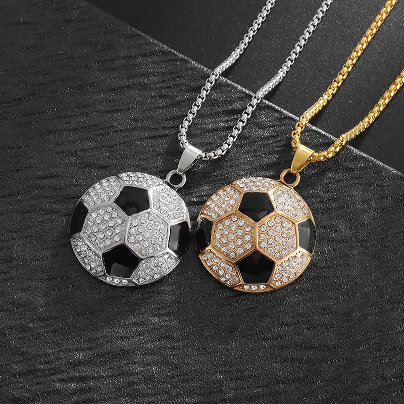 Sports Football Pendant Necklace