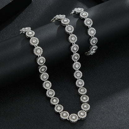 Iced Out 10mm Round Bling Rhinestone Cuban Chain Choker